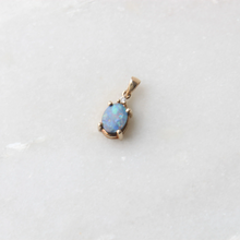 Load image into Gallery viewer, dora blue opal and diamond pendant (10k)