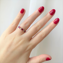 Load image into Gallery viewer, holly ruby & white sapphire band (10k)