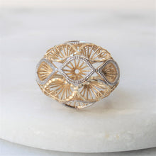 Load image into Gallery viewer, geometric bubble statement ring (10k)