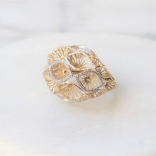 Load image into Gallery viewer, geometric bubble statement ring (10k)