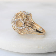 Load image into Gallery viewer, geometric bubble statement ring (10k)