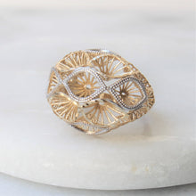 Load image into Gallery viewer, geometric bubble statement ring (10k)