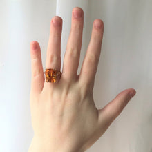 Load image into Gallery viewer, orange grove citrine statement ring (10k)