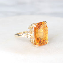Load image into Gallery viewer, orange grove citrine statement ring (10k)