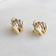 Load image into Gallery viewer, [vintage] two-tone omega back earrings (18k)
