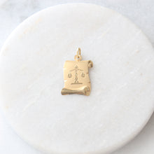 Load image into Gallery viewer, [vintage] libra zodiac plate pendant (19k)
