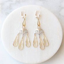 Load image into Gallery viewer, hanging chandelier earrings (10k)
