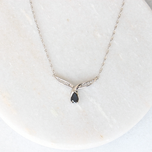 Load image into Gallery viewer, teardrop sapphire necklace (10k)
