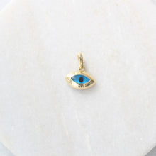 Load image into Gallery viewer, wide evil eye charm
