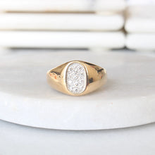 Load image into Gallery viewer, RESERVED | 10k Oval Diamond Cluster Ring
