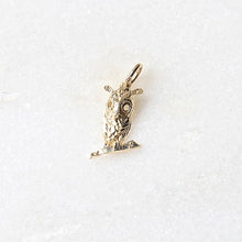 Load image into Gallery viewer, [vintage] owl charm (10k)
