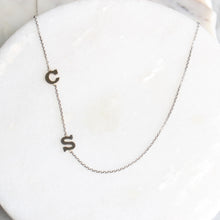 Load image into Gallery viewer, menkDUKE - 14k gold initial letter necklace

