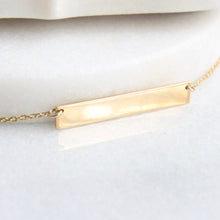 Load image into Gallery viewer, 10k yellow bar necklace
