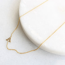 Load image into Gallery viewer, menkDUKE 14k single initial necklace
