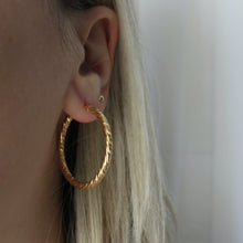 Load image into Gallery viewer, menkDUKE | 10k spiral hoop earrings
