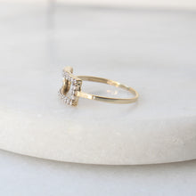 Load image into Gallery viewer, menkDUKE - 10k Gold Cubic Zirconia Rectangle Ring
