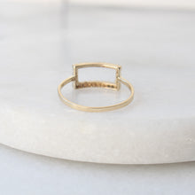 Load image into Gallery viewer, menkDUKE - 10k Gold Cubic Zirconia Rectangle Ring
