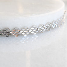 Load image into Gallery viewer, menkDUKE - 10k white gold diamond cut link bracelet
