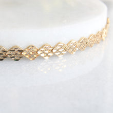 Load image into Gallery viewer, menkDUKE - 10k yellow gold diamond cut link bracelet
