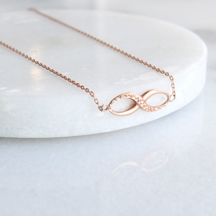 menkDUKE | 10k rose gold infinity necklace