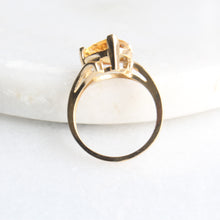 Load image into Gallery viewer, menkDUKE | 10k trilliant cut citrine ring

