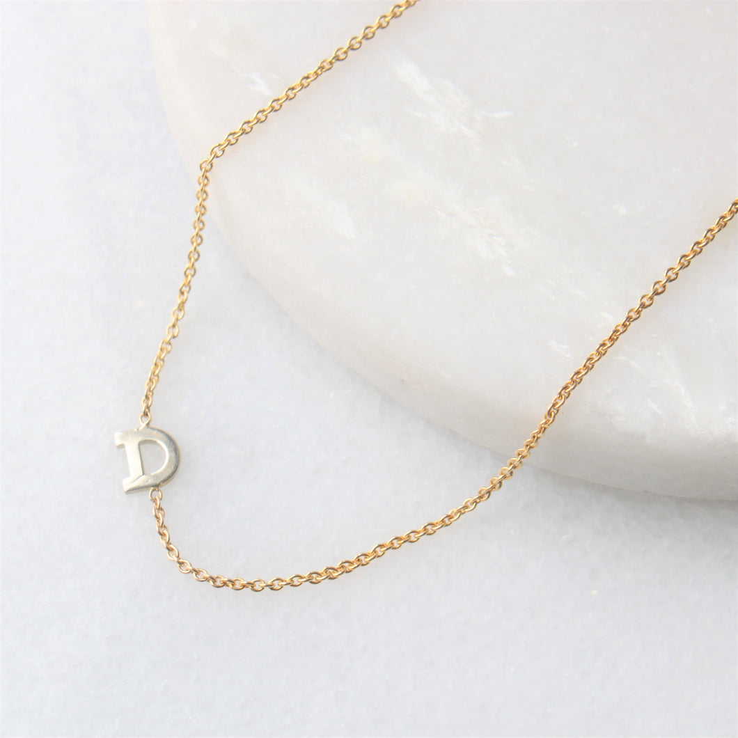 single initial necklace