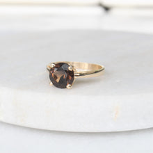 Load image into Gallery viewer, orbit smoky topaz ring
