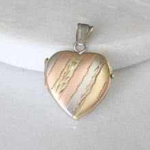 Load image into Gallery viewer, [vintage] tricolor heart locket
