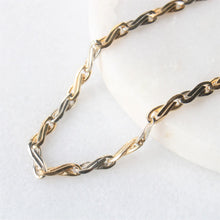 Load image into Gallery viewer, [vintage] twisted infinity two-tone link bracelet
