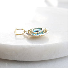 Load image into Gallery viewer, filigree evil eye charm
