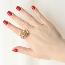 Load image into Gallery viewer, geometric bubble statement ring
